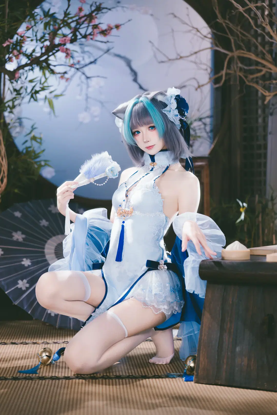 【チェシャー コスプレ】月落ちる中庭の『アズールレーン』中華娘、本気撮影記録 - X_Pu - 5枚目