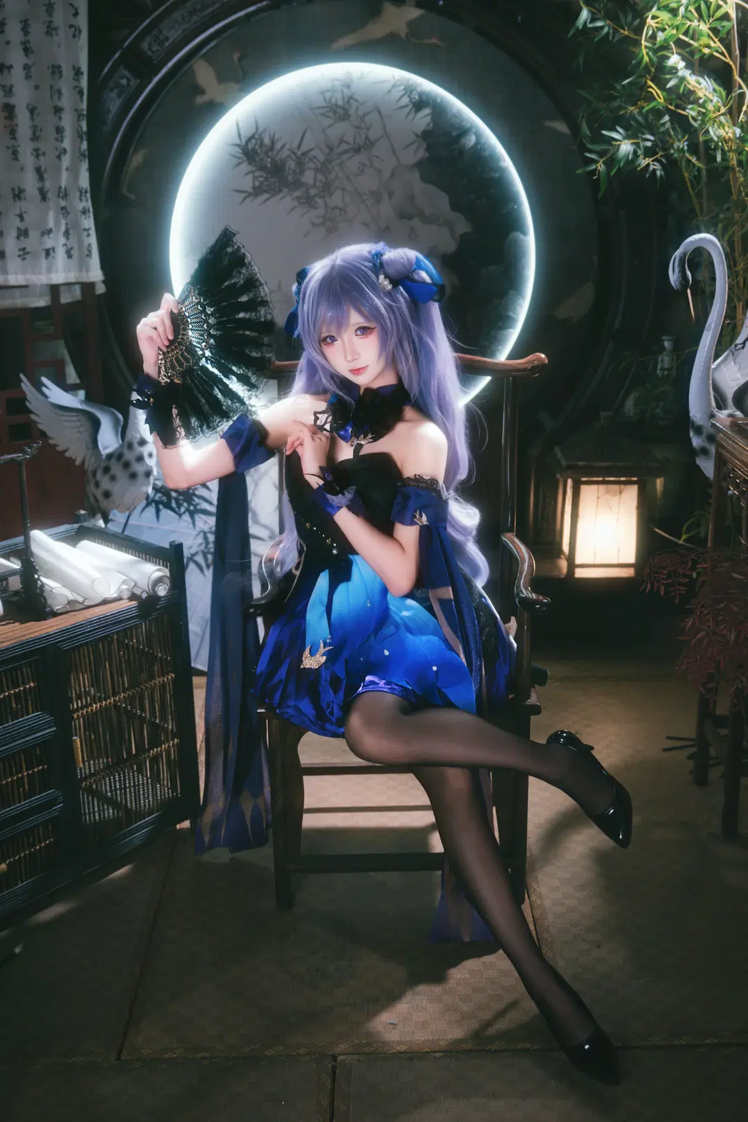 [Keqing cosplay] Genshin Impact: Yuheng of the Qixing in Midnight Elegance by X_Pu - Image 3