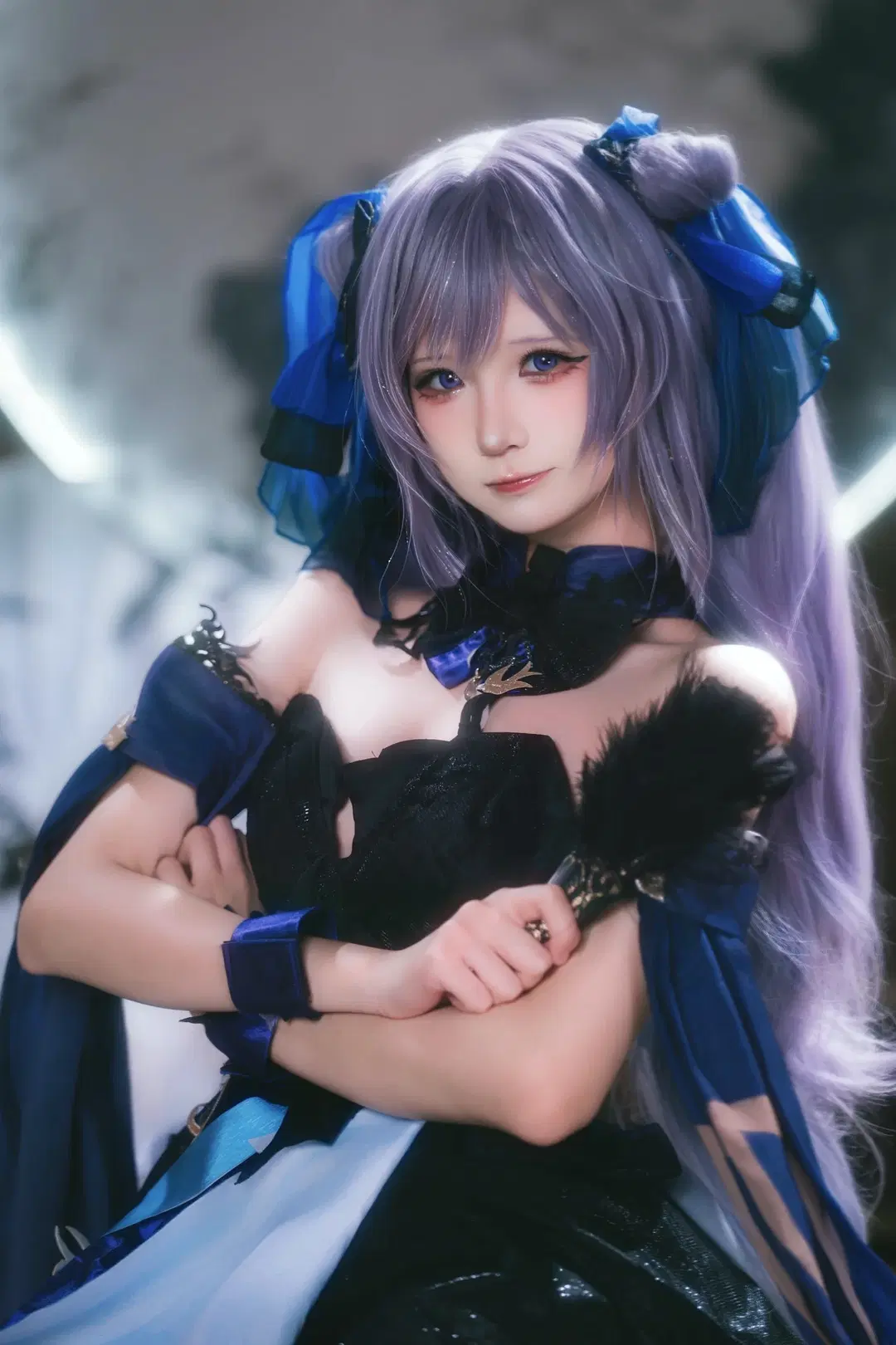 [Keqing cosplay] Genshin Impact: Yuheng of the Qixing in Midnight Elegance by X_Pu - Image 4