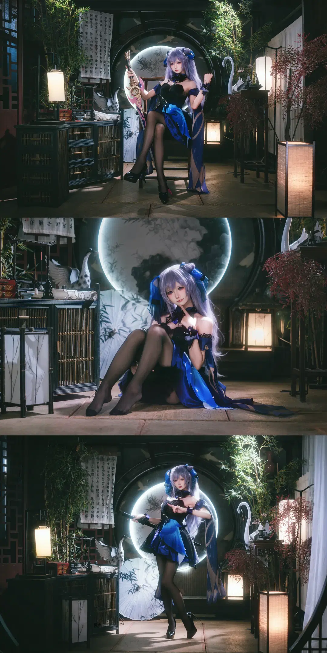 [Keqing cosplay] Genshin Impact: Yuheng of the Qixing in Midnight Elegance by X_Pu - Image 6