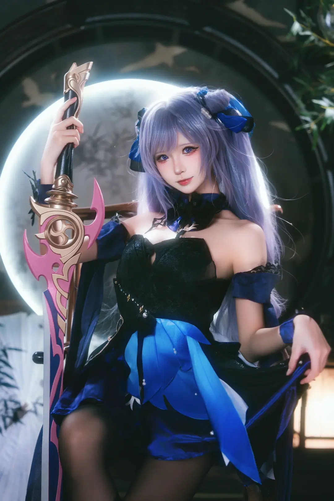 [Keqing cosplay] Genshin Impact: Yuheng of the Qixing in Midnight Elegance by X_Pu - Image 7