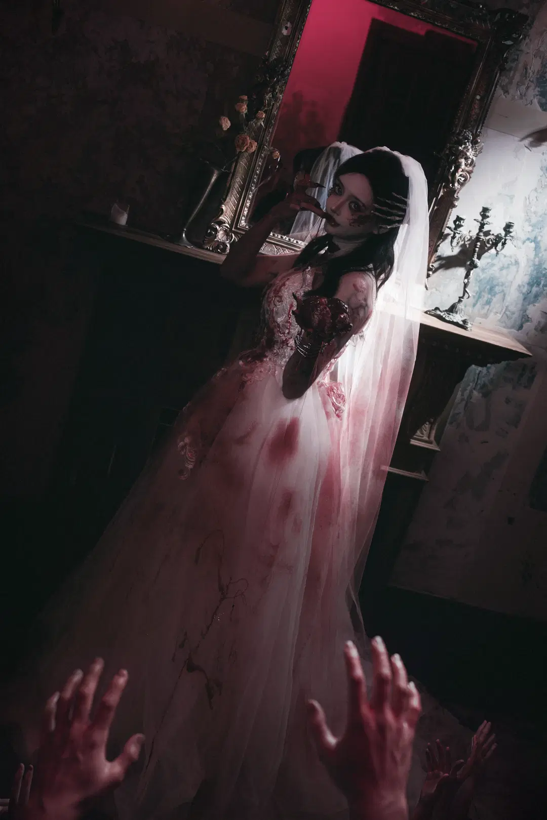 【Bloody Bride cosplay】Kill Bill: Recreating the Iconic Battle-Damaged Look | Morbid aesthetics Horror photoshoot by X_Pu - Image 2