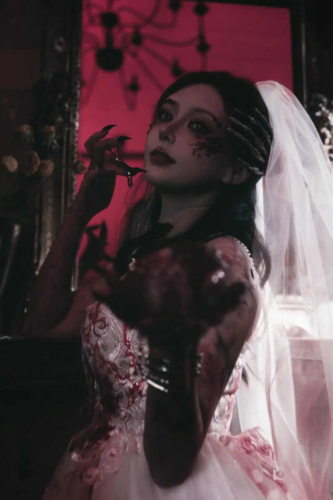 【Bloody Bride cosplay】Kill Bill: Recreating the Iconic Battle-Damaged Look | Morbid aesthetics Horror photoshoot by X_Pu - Image 7