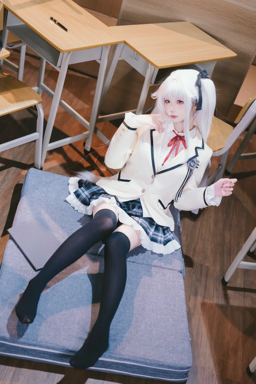 二次元攝影, 校服cos, 篝之霧枝cos, 美少女萬華鏡, 絲襪