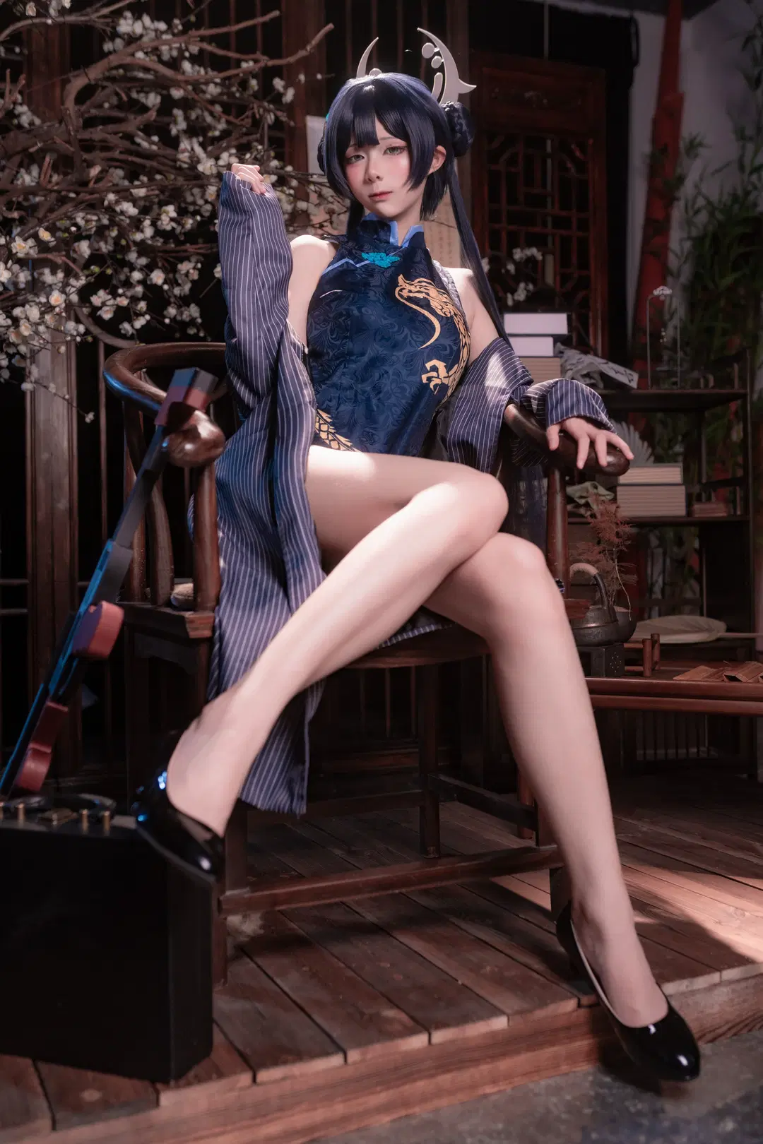 [Misaki cosplay] Blue Archive: Collision of Traditional Chinese style Qipao and a long spear by 静水 - Image 5