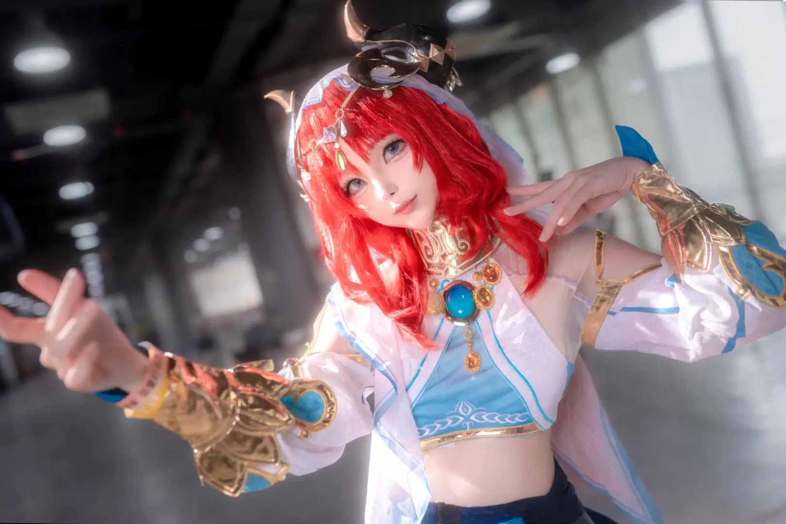 【妮露cos】原神花与梦的祝诞，祖拜尔剧场的红发舞者 - 静水 - 第4张