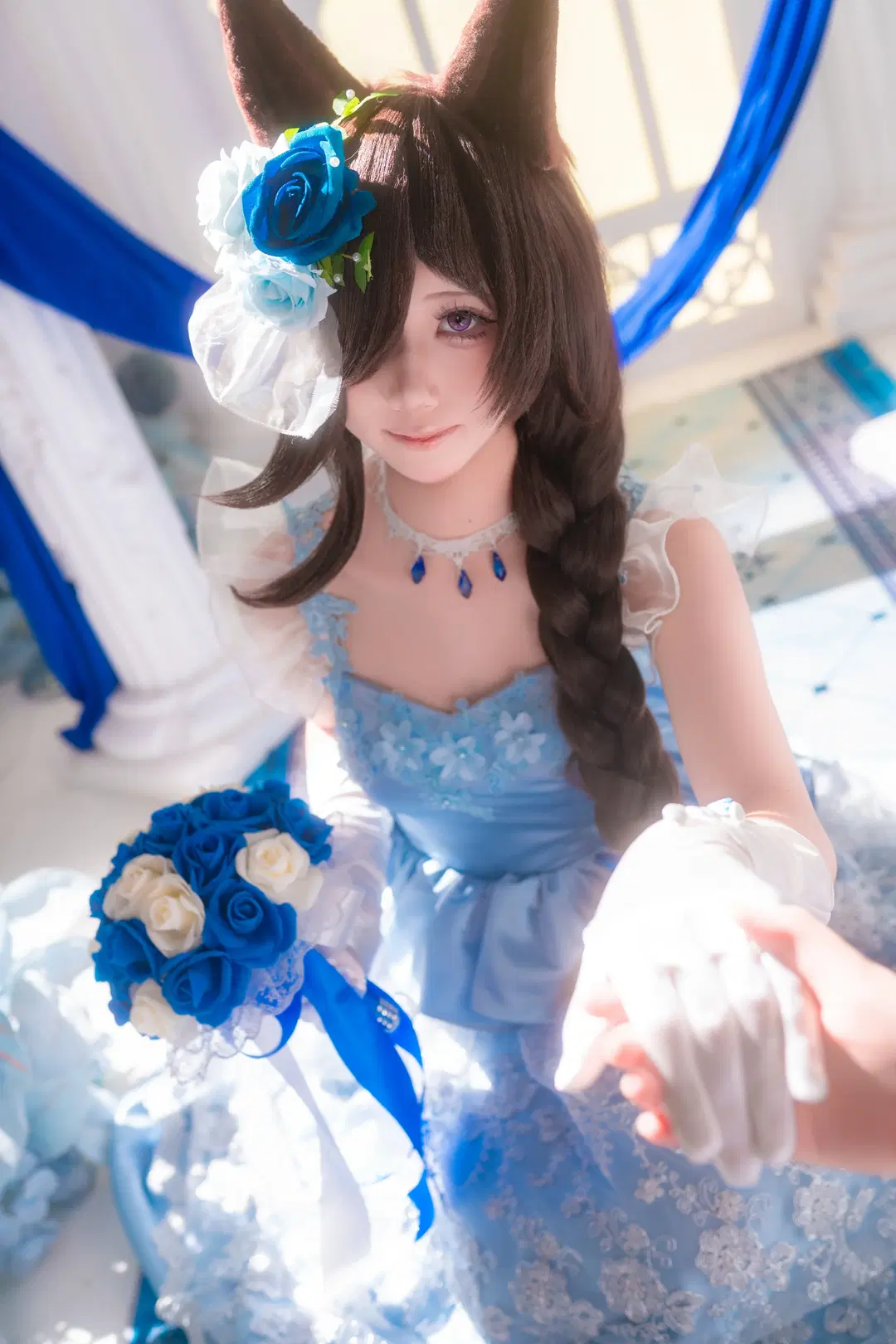 Umamusume: Pretty Derby, Animal ears, Rice Shower cosplay, Lace long skirt, Dreamy court style