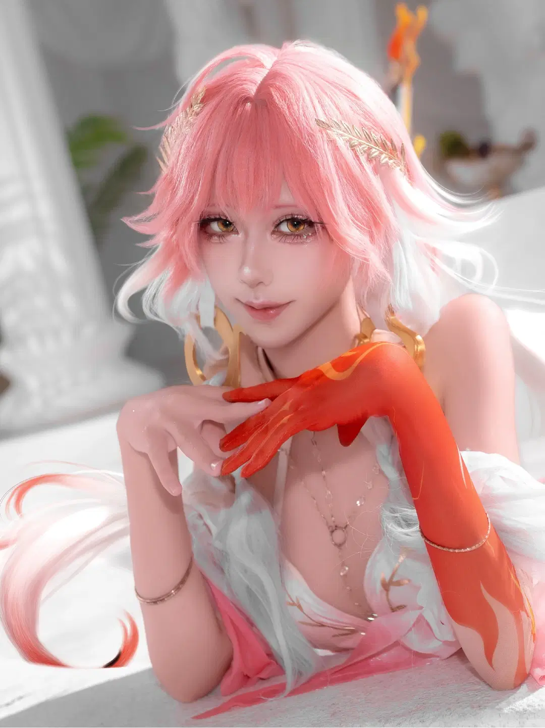 [Changli Cosplay] Wuthering Waves Changli: A Pink and White Dreamscape by 静水 - Image 2