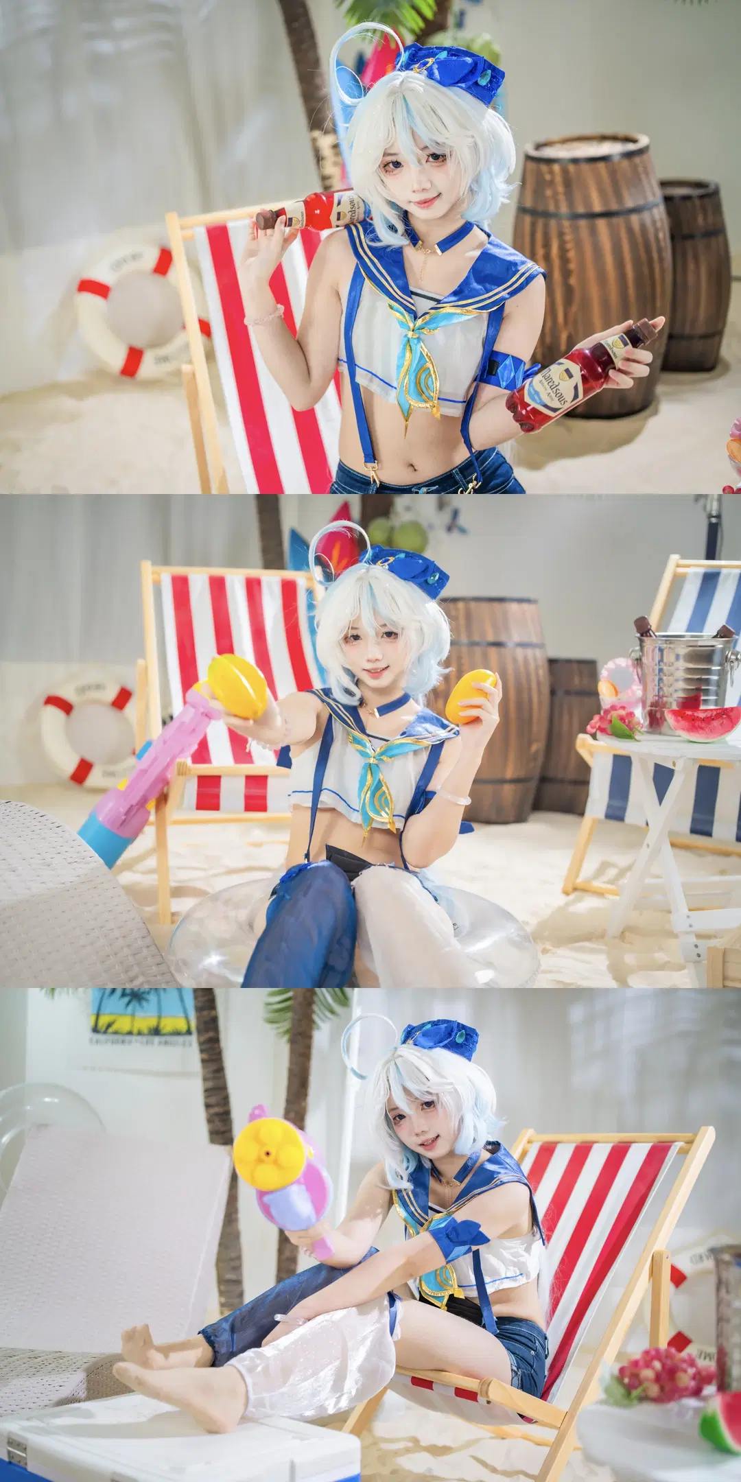 【芙寧娜cos】原神夏日泳裝，泳池邊的水槍整活記錄 - schokoladeeee - 第2張