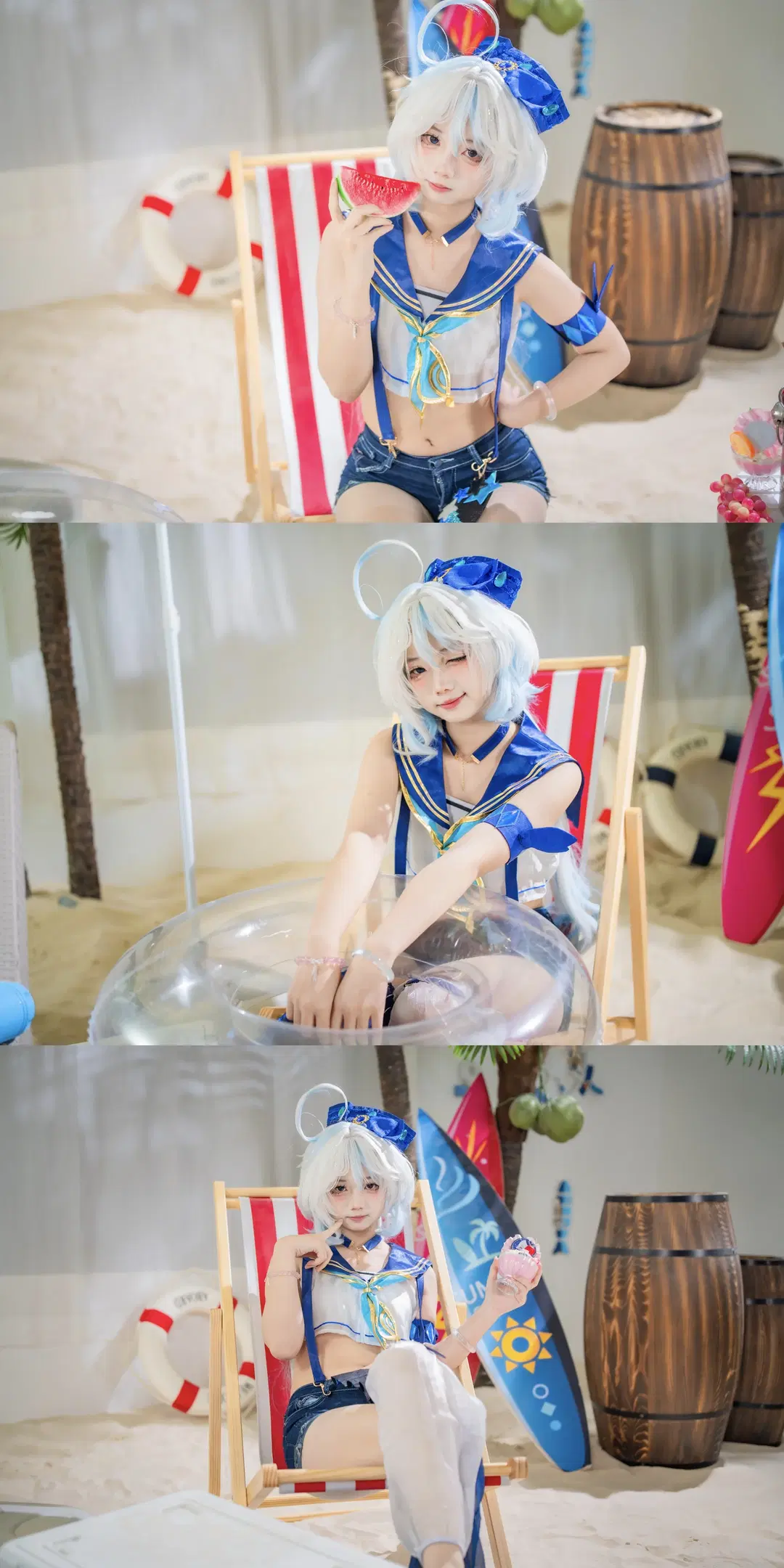 【芙寧娜cos】原神夏日泳裝，泳池邊的水槍整活記錄 - schokoladeeee - 第4張