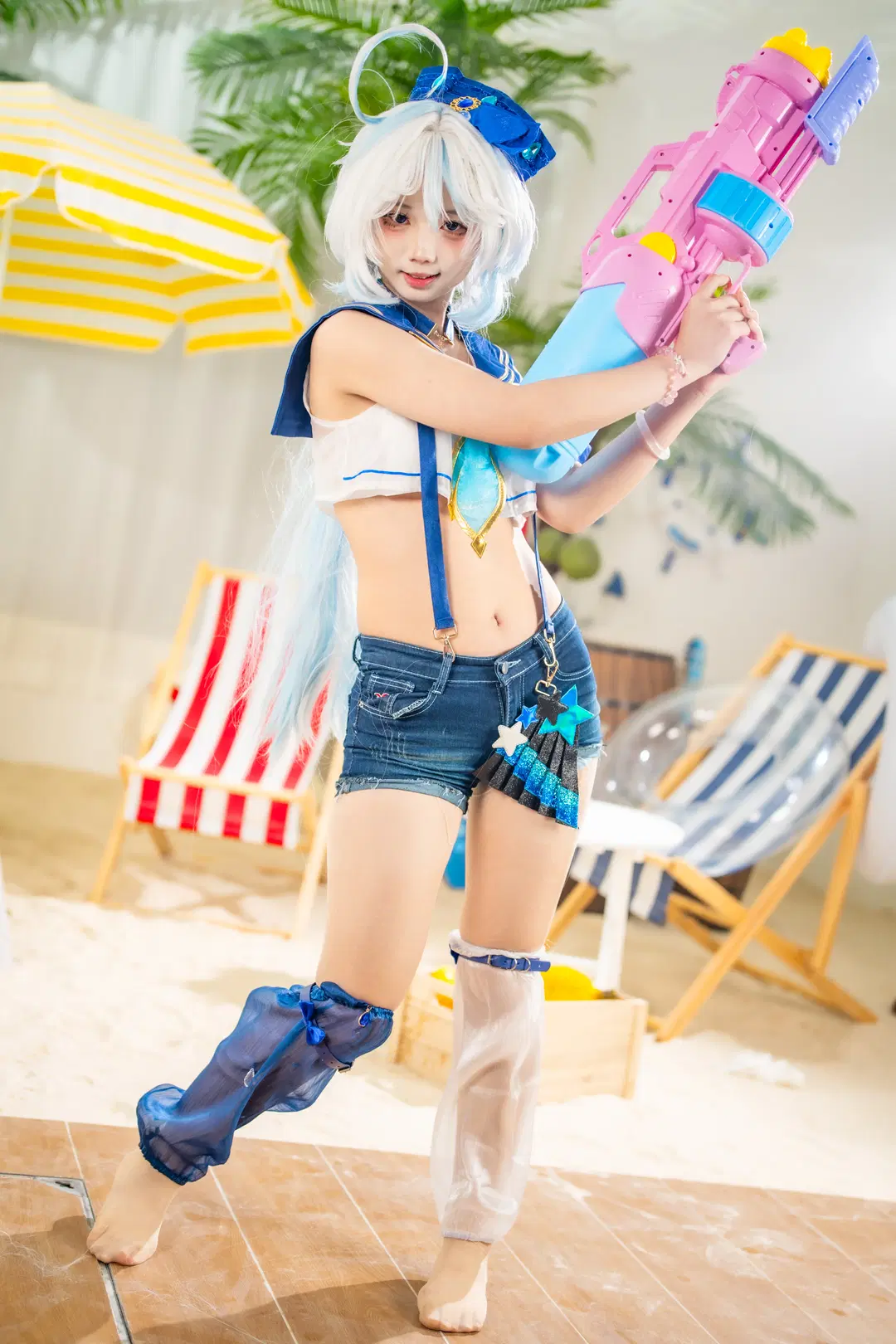 【芙寧娜cos】原神夏日泳裝，泳池邊的水槍整活記錄 - schokoladeeee - 第9張