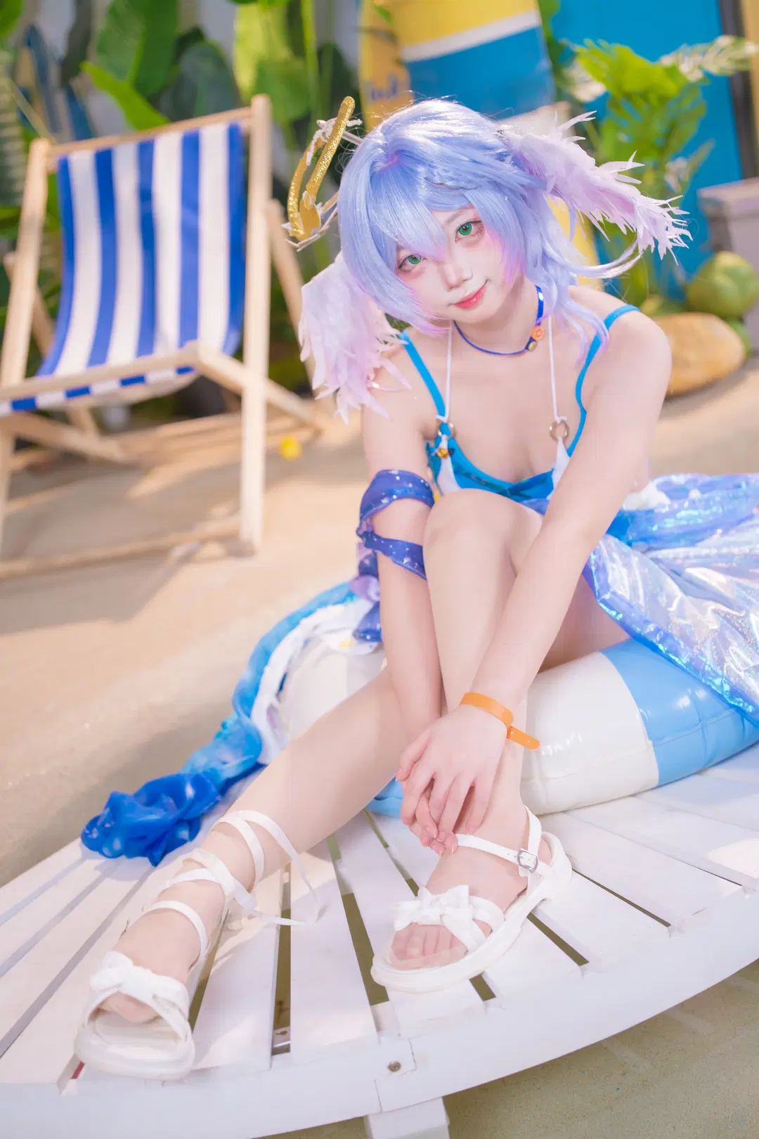 二次元摄影, 崩坏星穹铁道, 知更鸟cos, 泳装cos, 夏日玩水