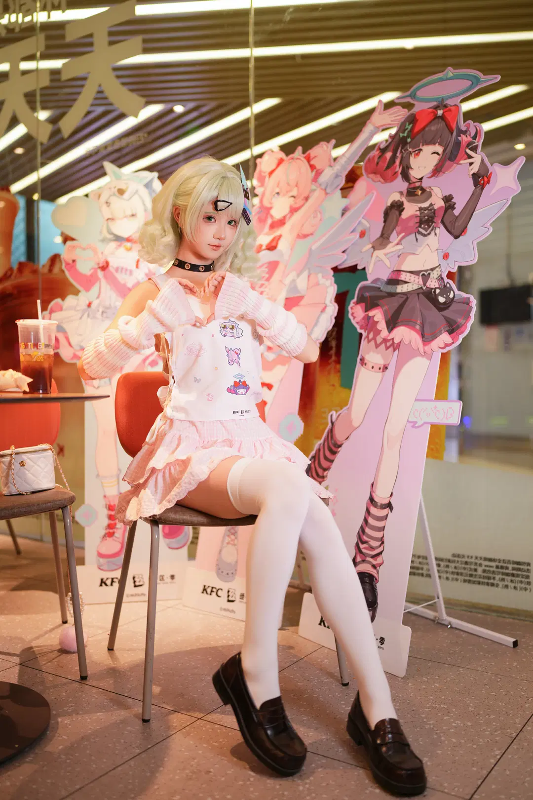绝区零, 千夏蕾咪cos, 妄想天使, 白丝, KFC联动