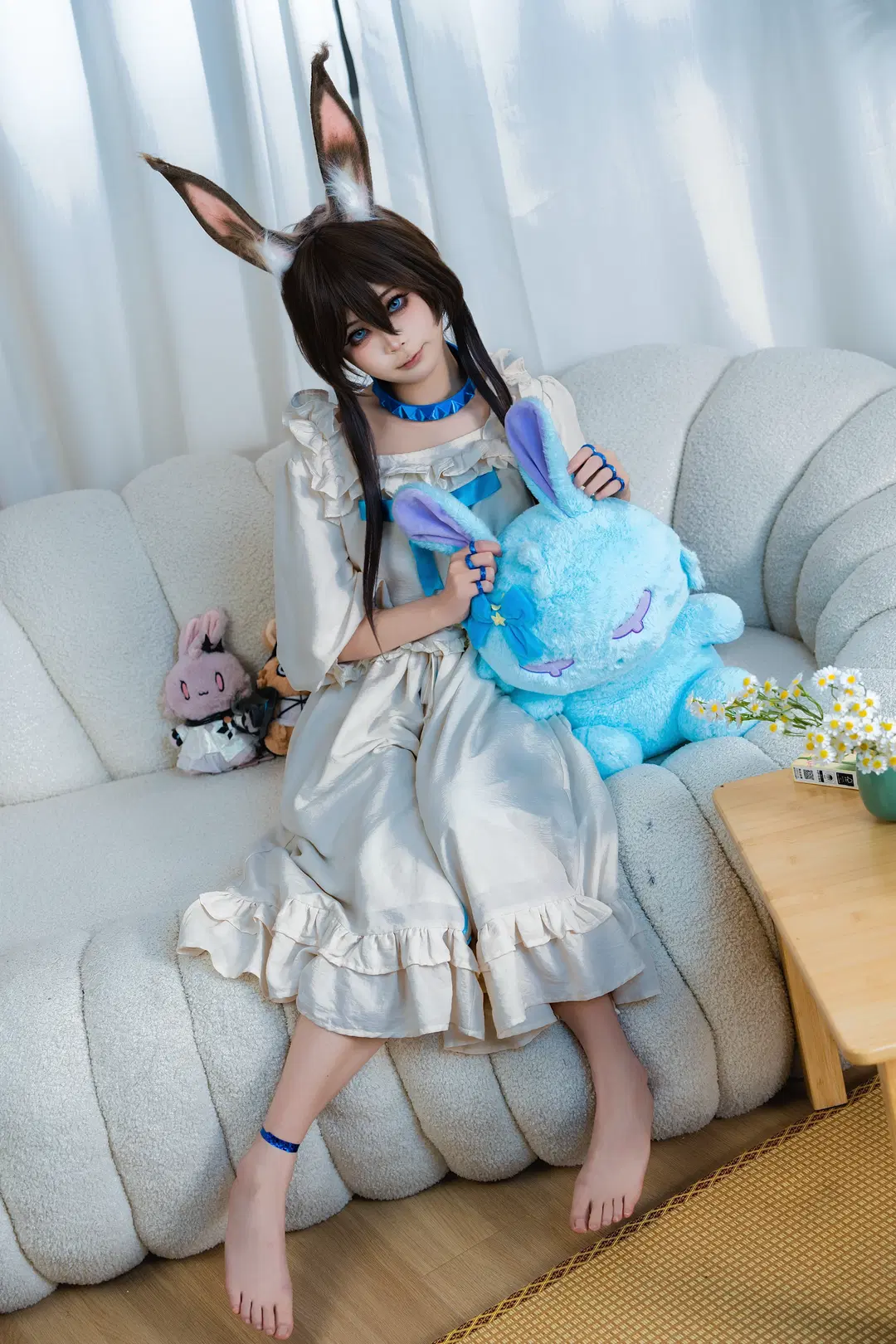 Arknights, Amiya cosplay, Rhodes Island CEO, Pajama Amiya, Bunnies are so cute