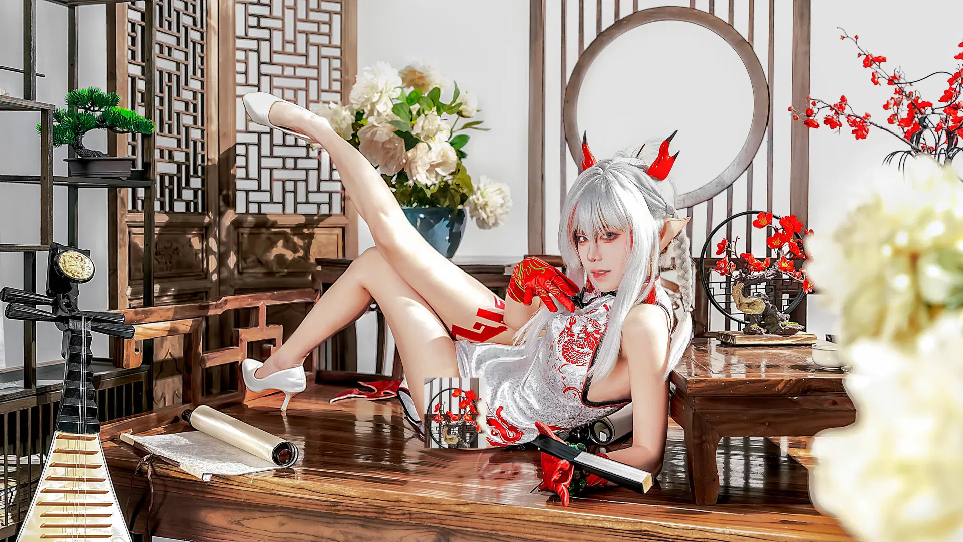 Cosplay photoshoot, Arknights, The Sui Siblings, Nian cosplay, Director Nian
