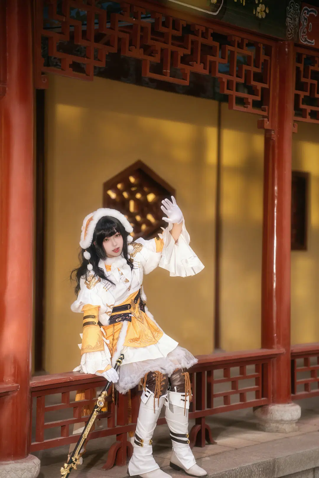 [Zefang Jiluo cosplay] JX3 Cangjian sect's winter Traditional Chinese style greatsword maiden by 山止川行 - Image 2
