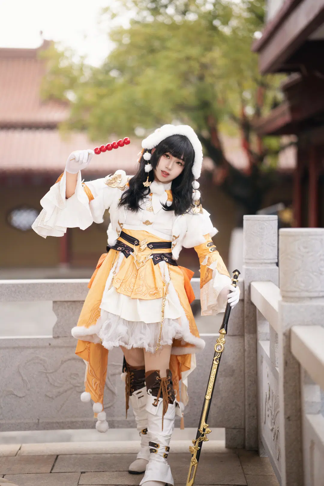 [Zefang Jiluo cosplay] JX3 Cangjian sect's winter Traditional Chinese style greatsword maiden by 山止川行 - Image 4
