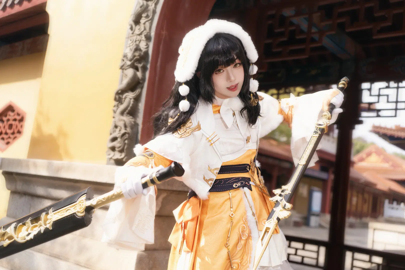 [Zefang Jiluo cosplay] JX3 Cangjian sect's winter Traditional Chinese style greatsword maiden by 山止川行 - Image 5