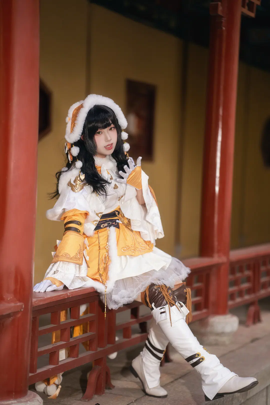 中国風コスプレ, 剣網3, 沢芳ジロコスプレ, 蔵剣, もこもこ冬服コスプレ