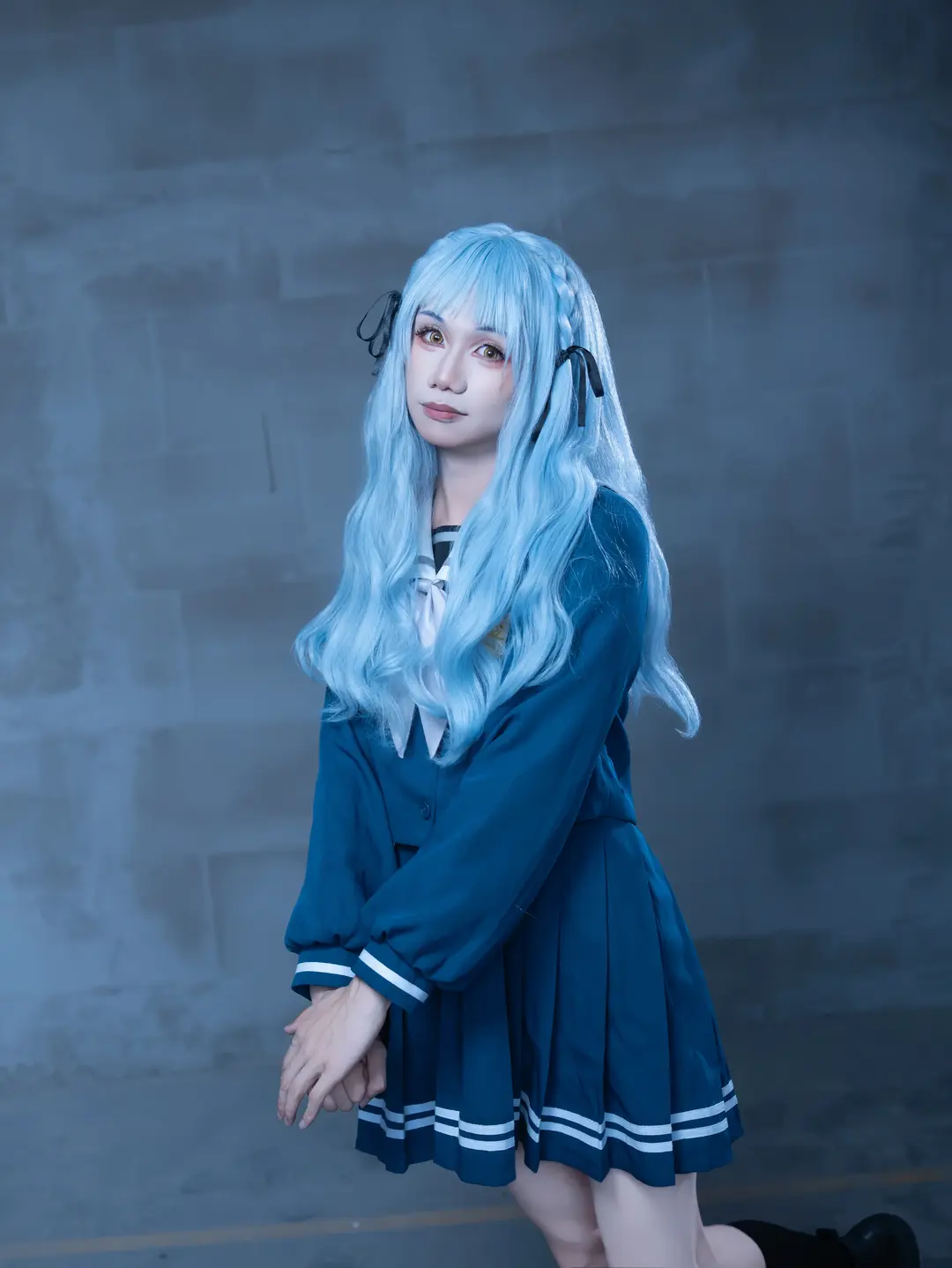 場照, 明日方舟, 藍色系cos, 水手服寫真, 白祥cos - 第6張