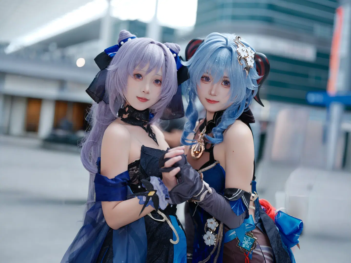 【甘雨cos】原神线下漫展，与刻晴的蓝紫双人正片 - 饮月Drum - 第5张