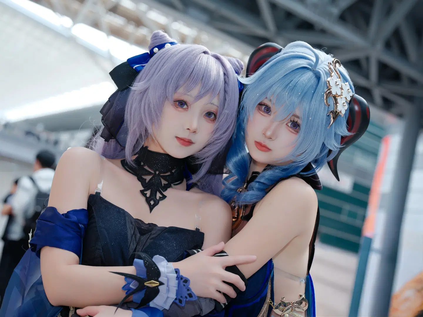 【甘雨cos】原神线下漫展，与刻晴的蓝紫双人正片 - 饮月Drum - 第7张