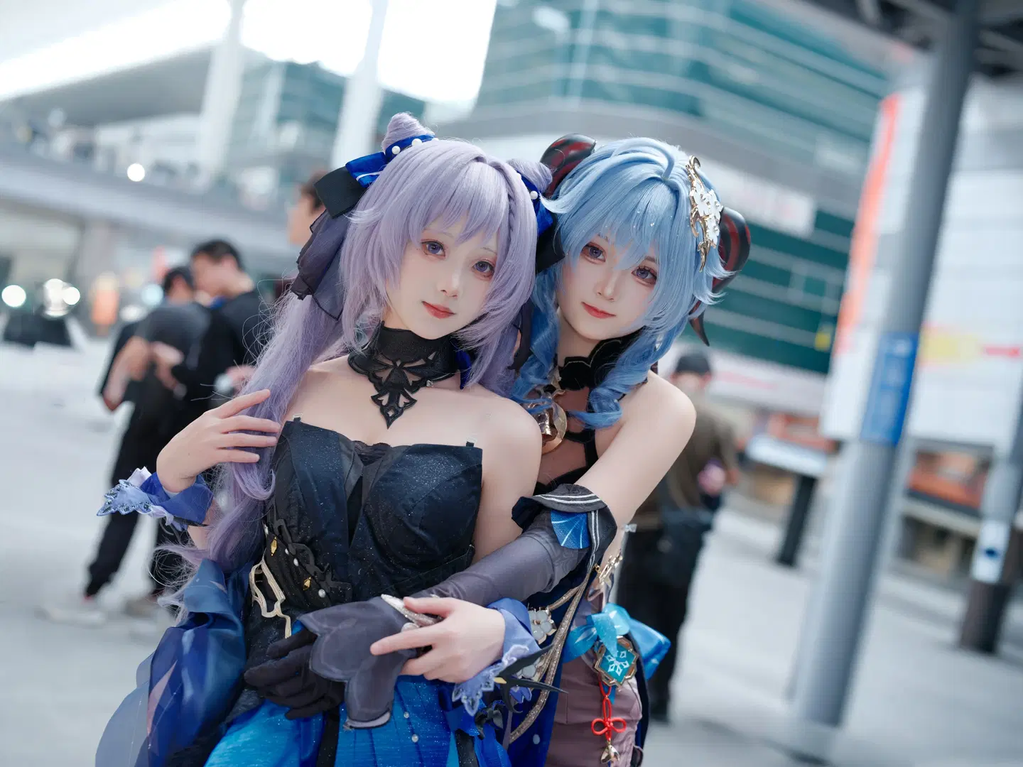 【甘雨cos】原神线下漫展，与刻晴的蓝紫双人正片 - 饮月Drum - 第8张
