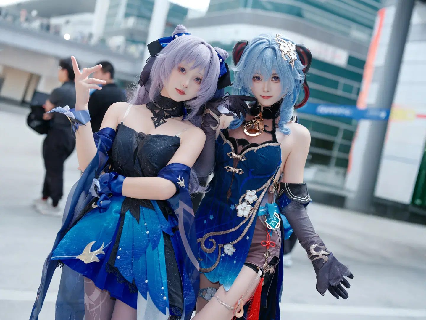 【甘雨cos】原神线下漫展，与刻晴的蓝紫双人正片 - 饮月Drum - 第9张