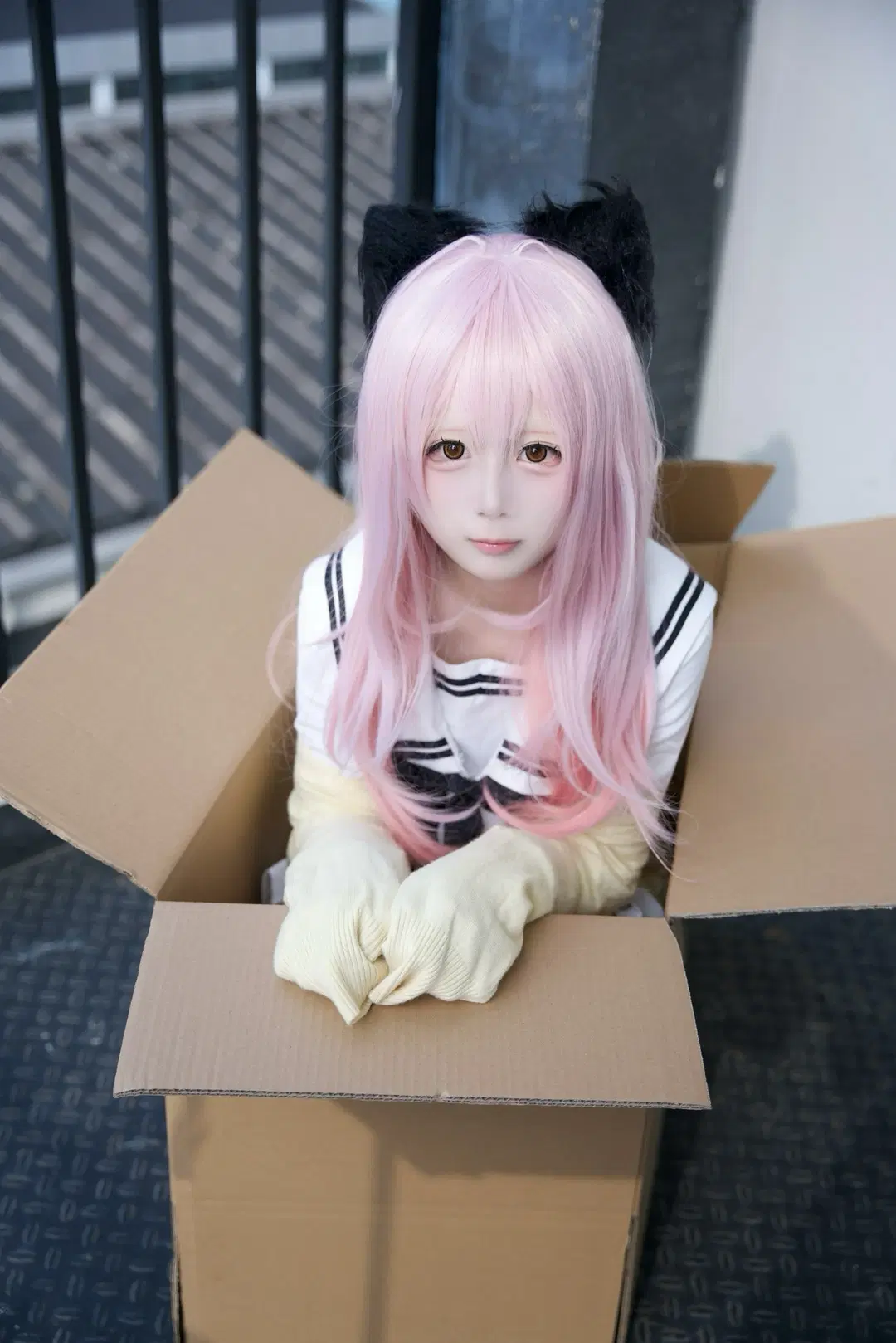 粉色长发水手服与工业风楼梯的二次元碰撞 - 白小阿 - 第4张