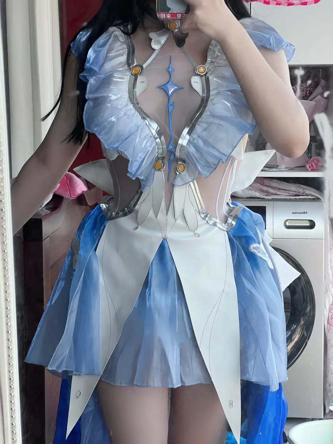 鸣潮, cosplay, 守岸人cos, 试衣记录, 对镜自拍
