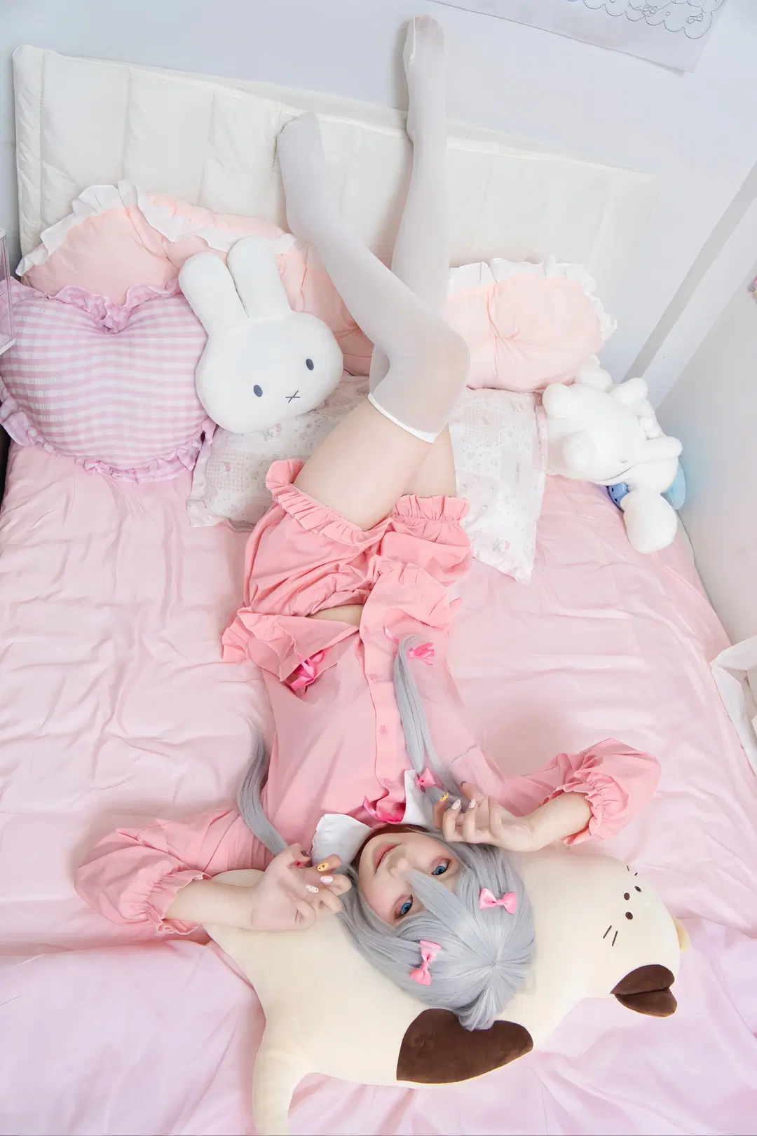 cosplay, White stockings, Eromanga Sensei, Twintails, Eromanga Sensei cosplay