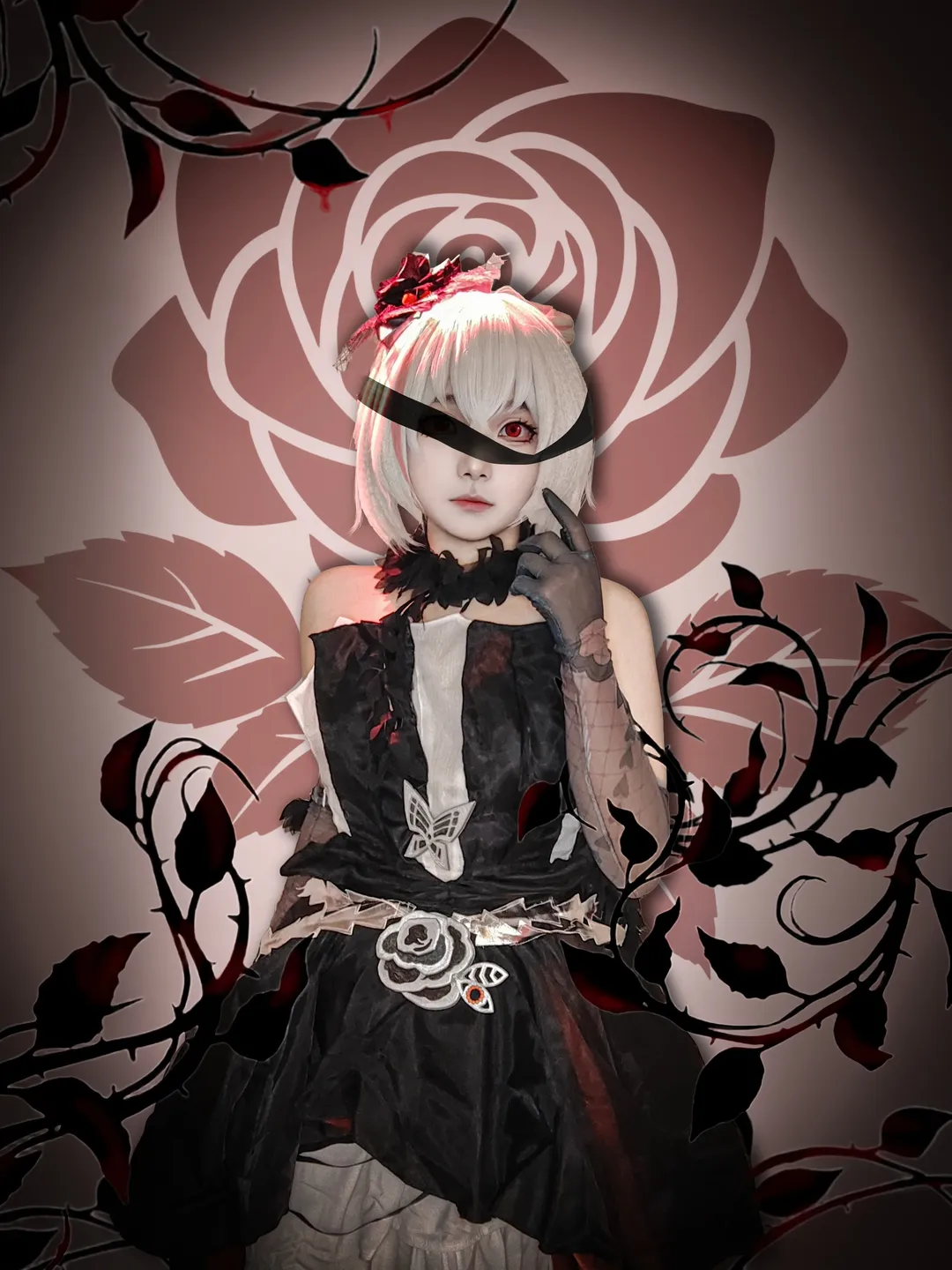 cosplay, 崩坏三, 哥特风格, 布洛妮娅cos, 恶之花 - 第1张