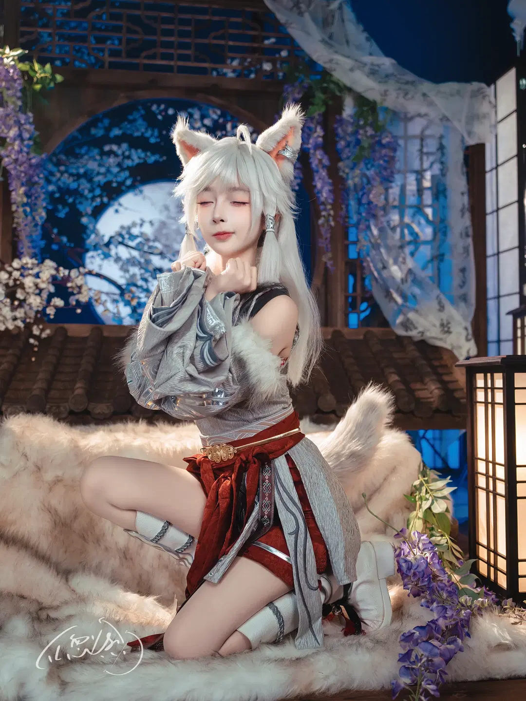 【银月cos】银发兽耳的奇幻古风写真 - TL忽必烈 - 第3张