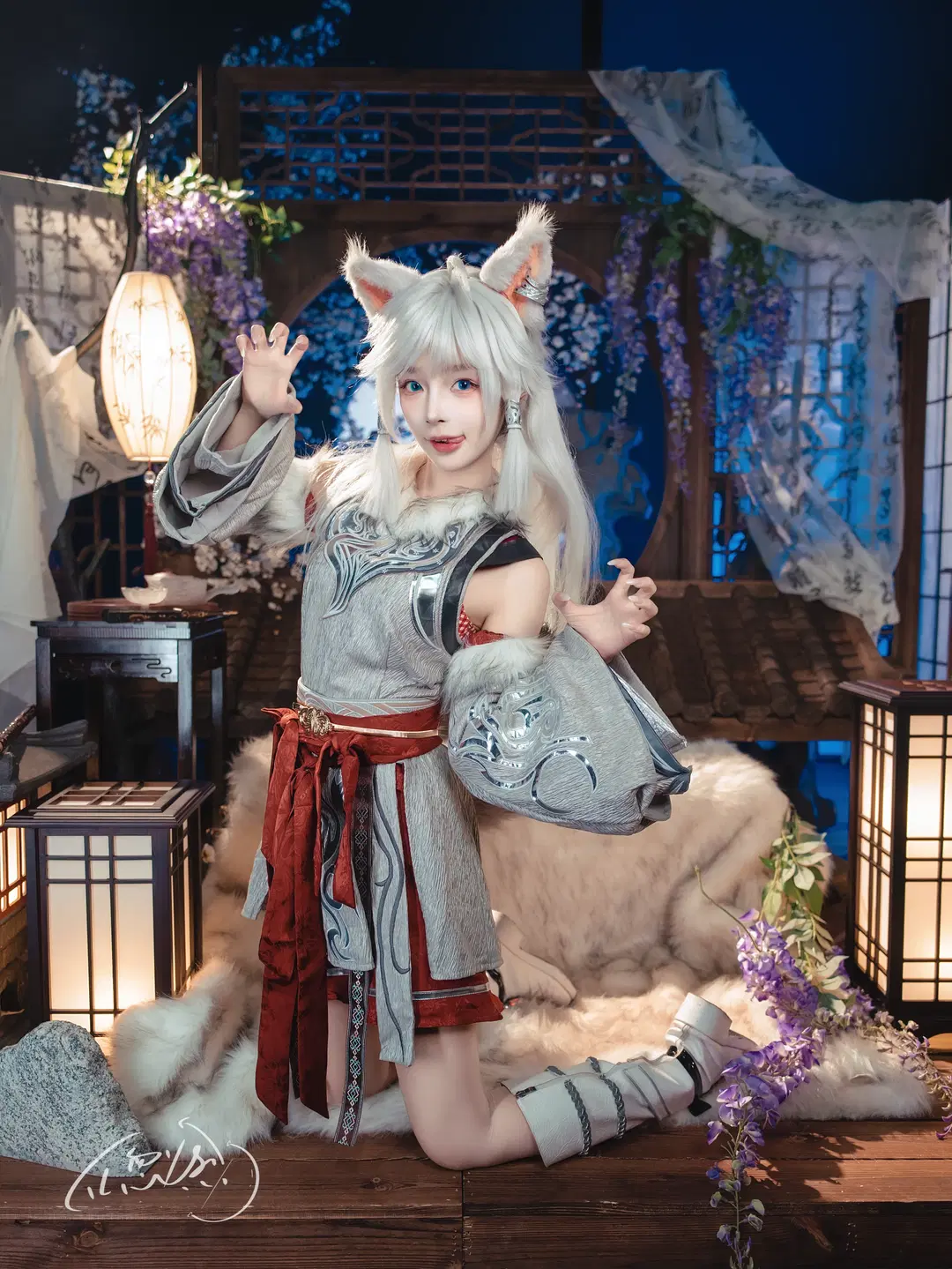 【银月cos】银发兽耳的奇幻古风写真 - TL忽必烈 - 第4张