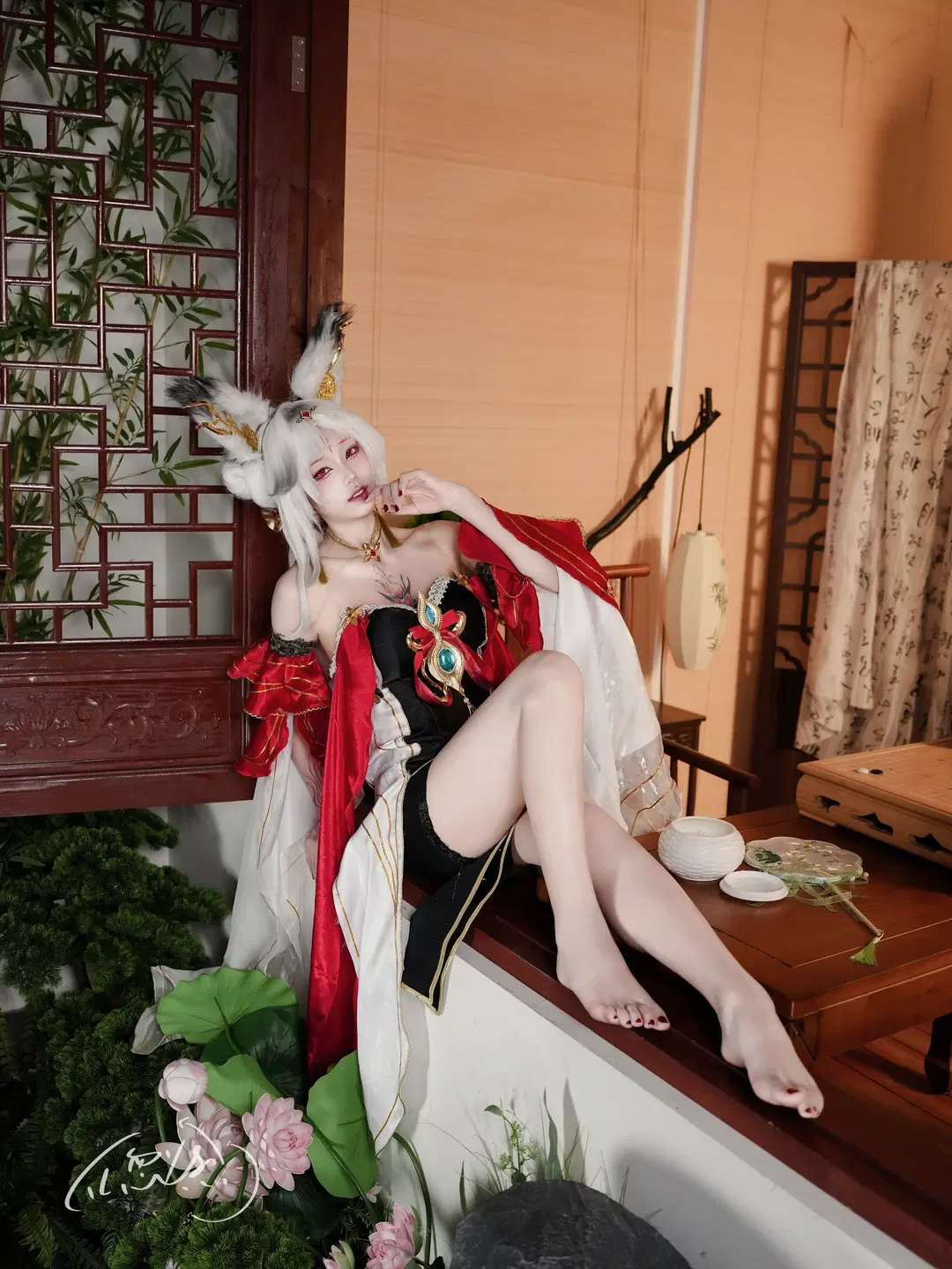 鸣潮, 古风cos, 国风写真, 心月狐cos, 白发兽耳