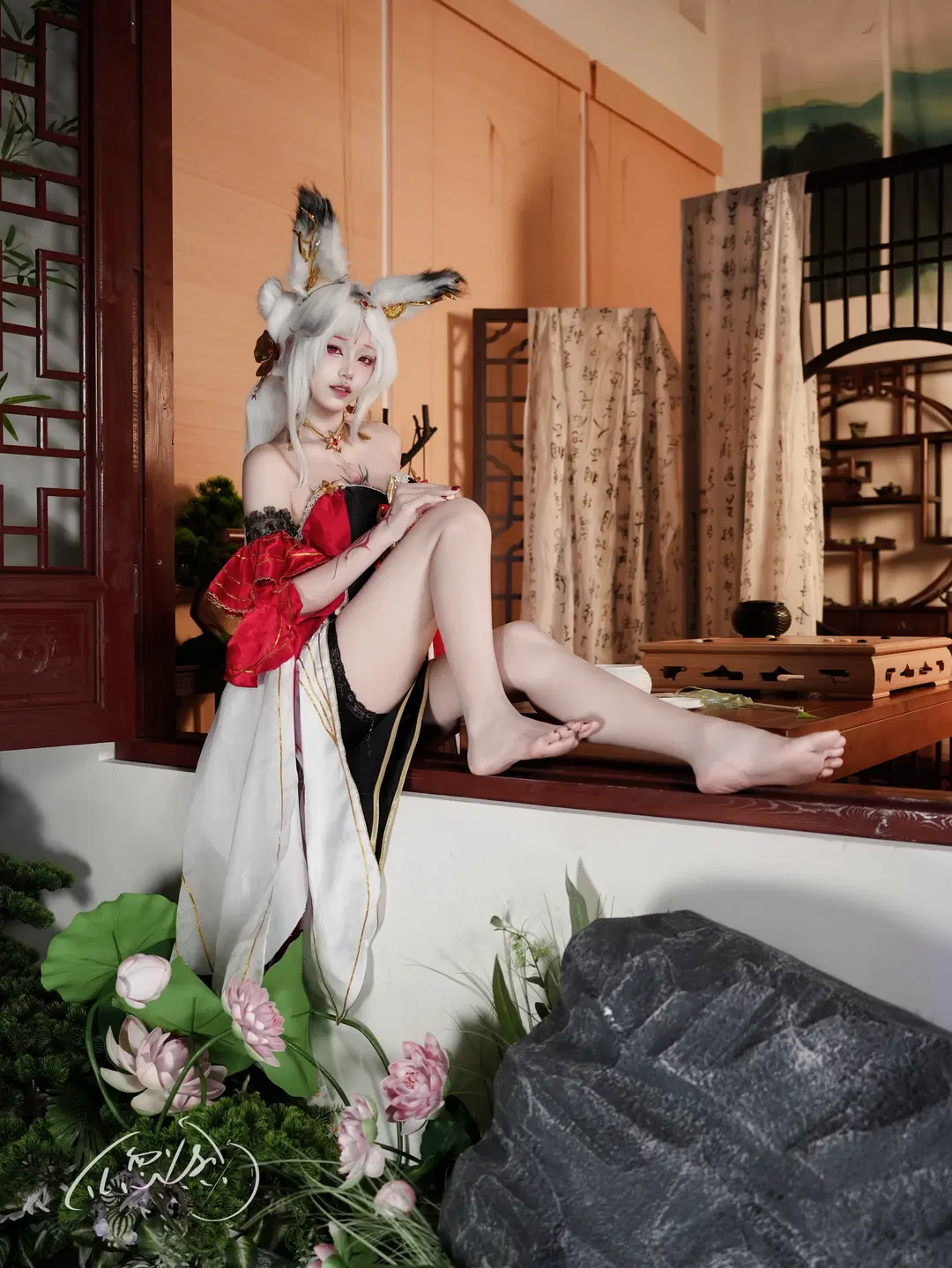 【心月狐コスプレ】『鳴潮』古風スタイル：気だるげな小狐が過ごす中庭の日常 - TL忽必烈 - 4枚目