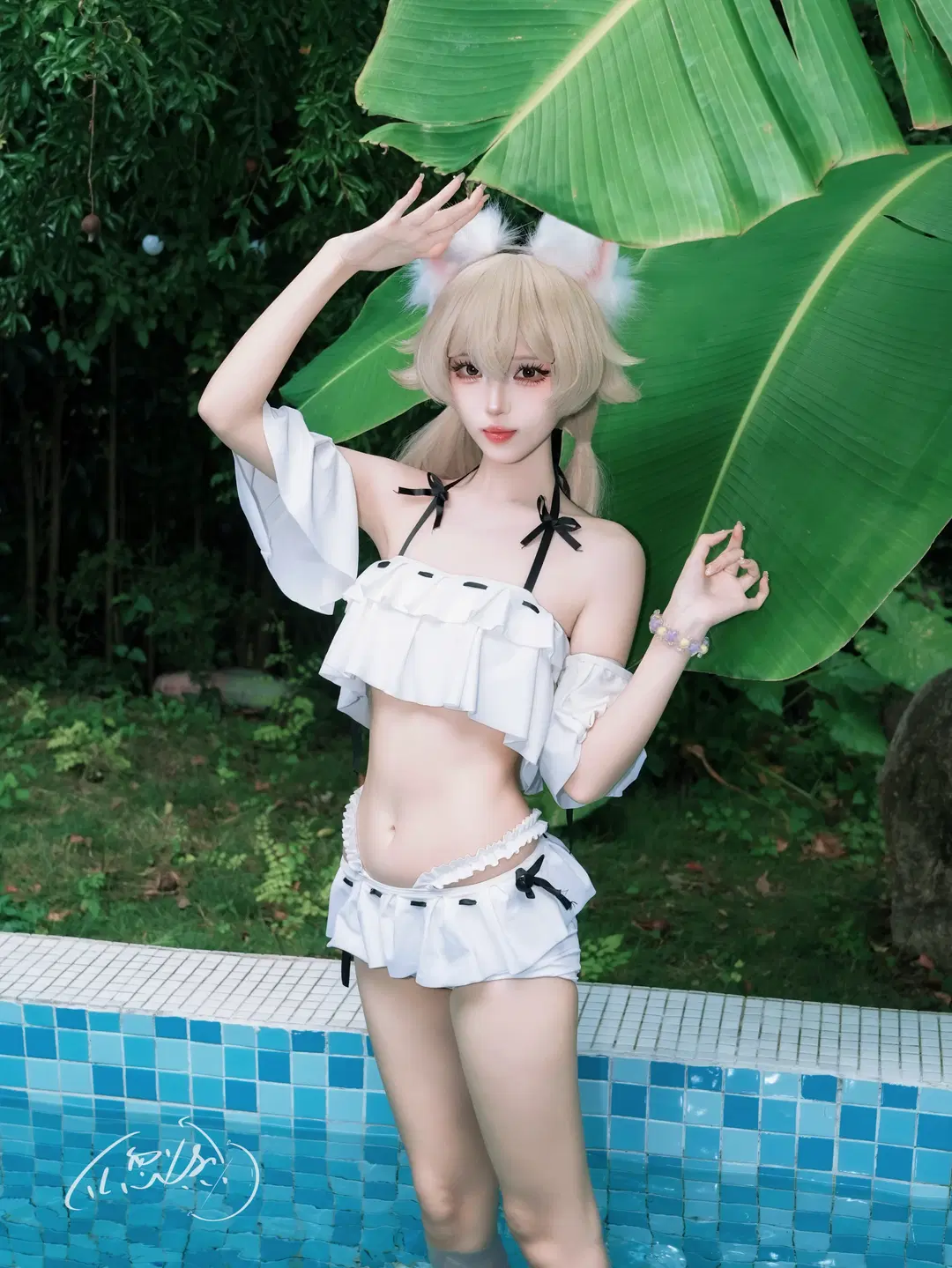 【ヒフミのコスプレ】『ブルーアーカイブ』夏のプールで魅せる清涼スタイル - TL忽必烈 - 2枚目