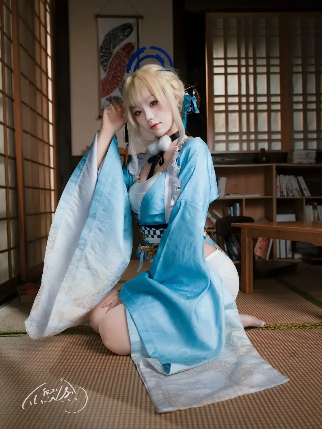 [Asuma Toki cosplay] Blue Archive Japanese Style Studio Photoshoot Yukata Record by TL忽必烈 - Image 2