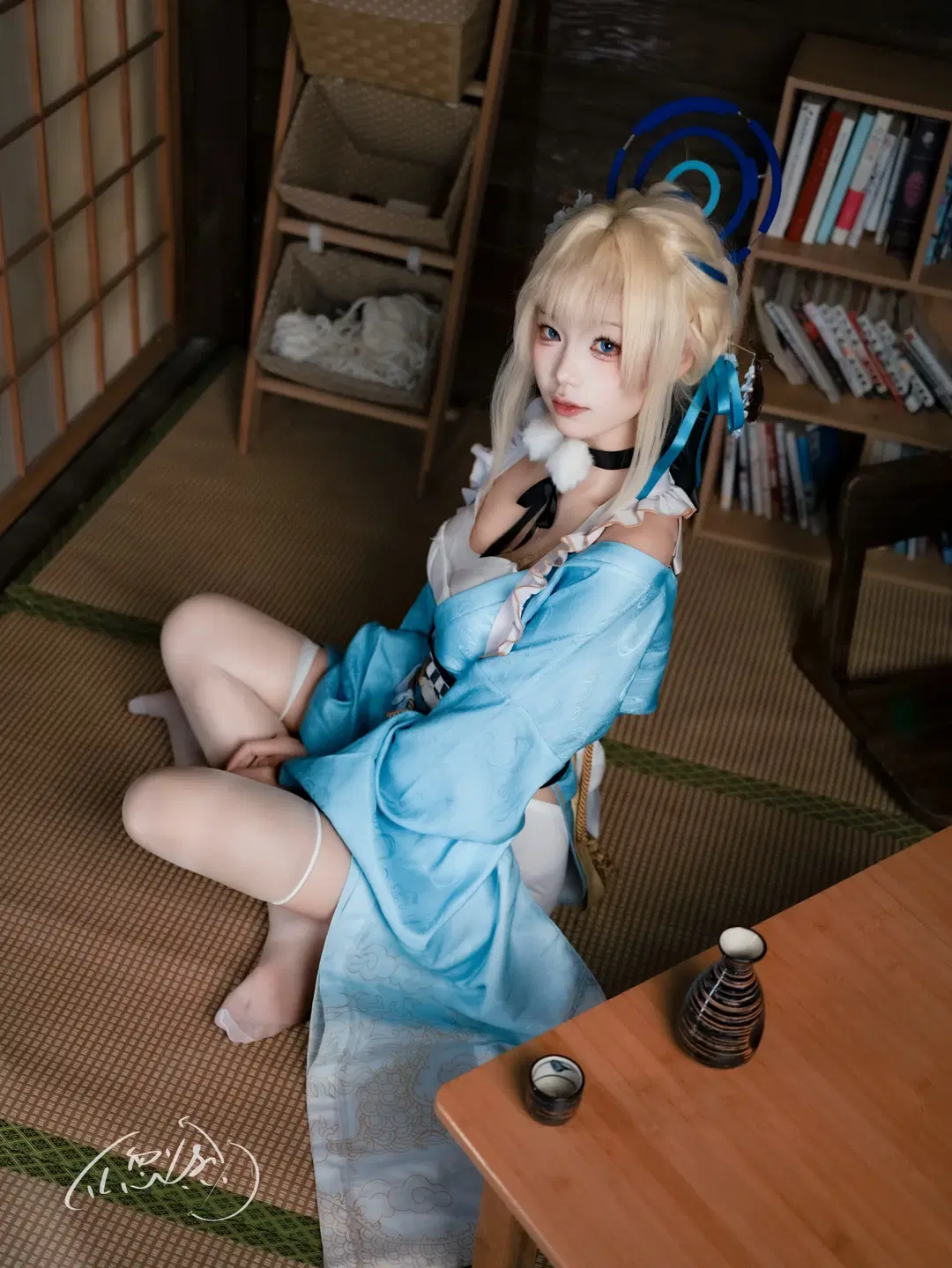 [Asuma Toki cosplay] Blue Archive Japanese Style Studio Photoshoot Yukata Record by TL忽必烈 - Image 4