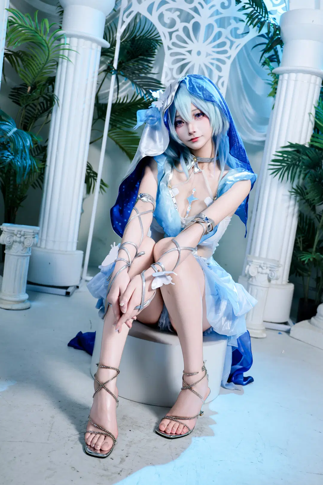 【守岸人cos】鸣潮蓝白幻境，细节拉满的二次元摄影 - 音饭饭 - 第2张