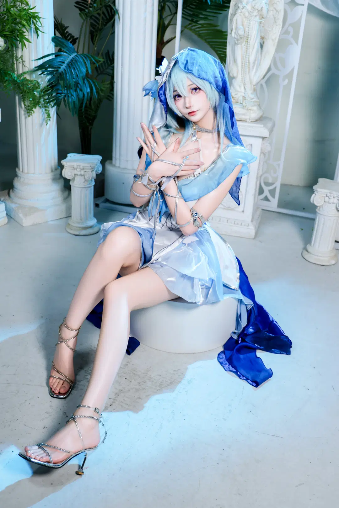 【守岸人cos】鸣潮蓝白幻境，细节拉满的二次元摄影 - 音饭饭 - 第3张