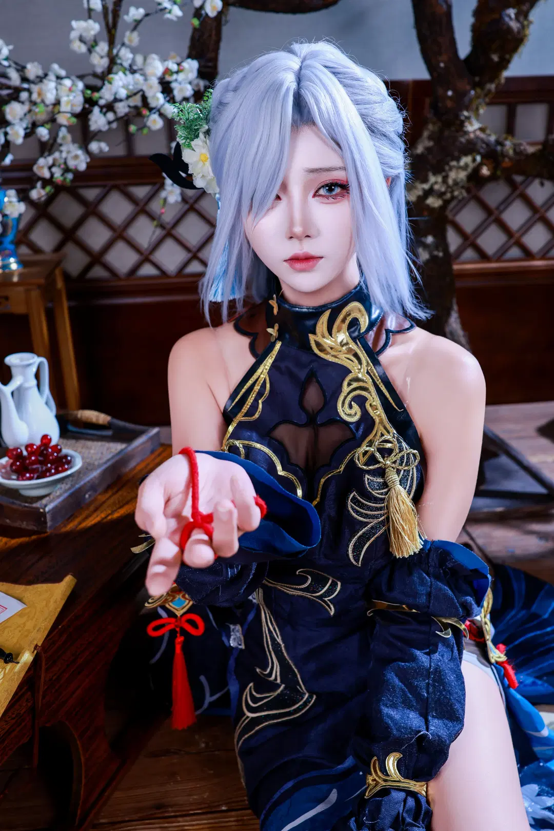 【申鹤cos】原神小姨的红绳与墨香 - 音饭饭 - 第2张