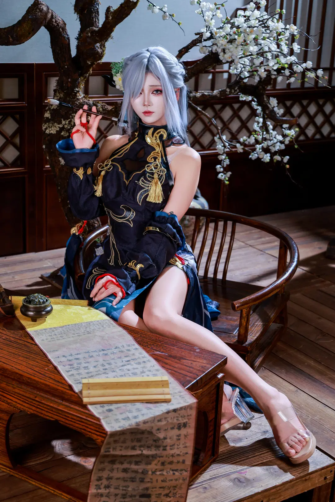 【申鹤cos】原神小姨的红绳与墨香 - 音饭饭 - 第3张