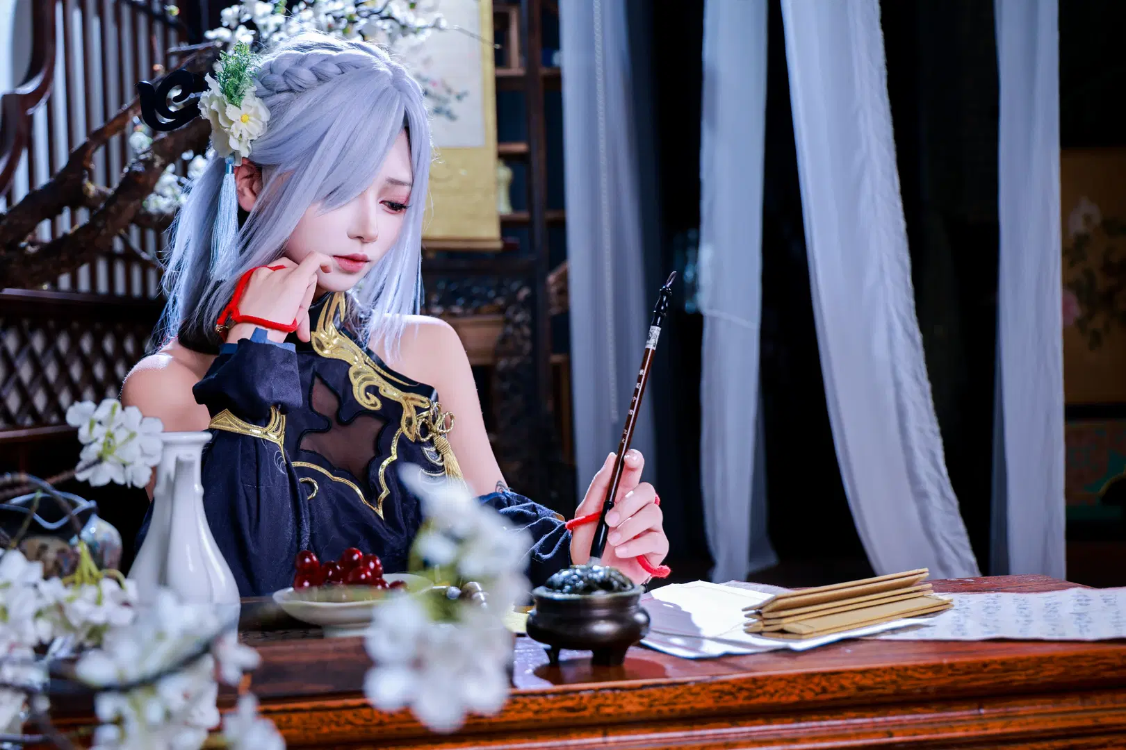 【申鹤cos】原神小姨的红绳与墨香 - 音饭饭 - 第4张