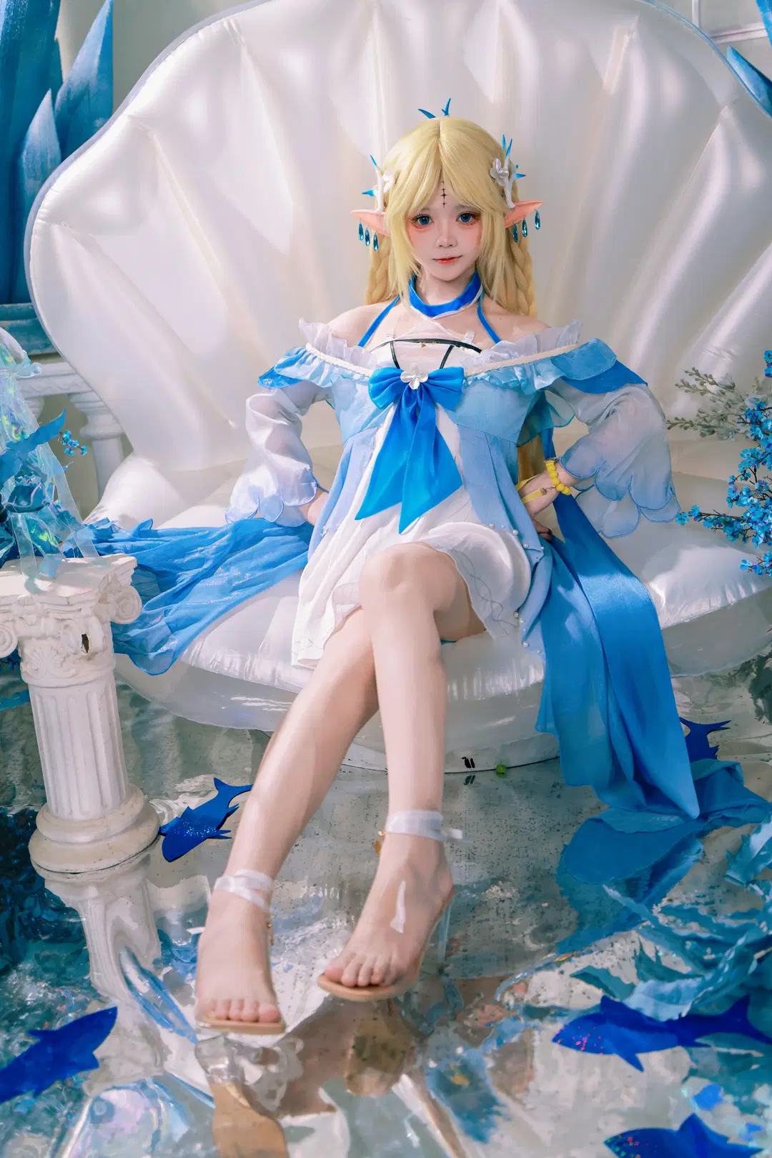 鸣潮, 二次元摄影, 卡提希娅cos, cosplay正片, 海洋风cos