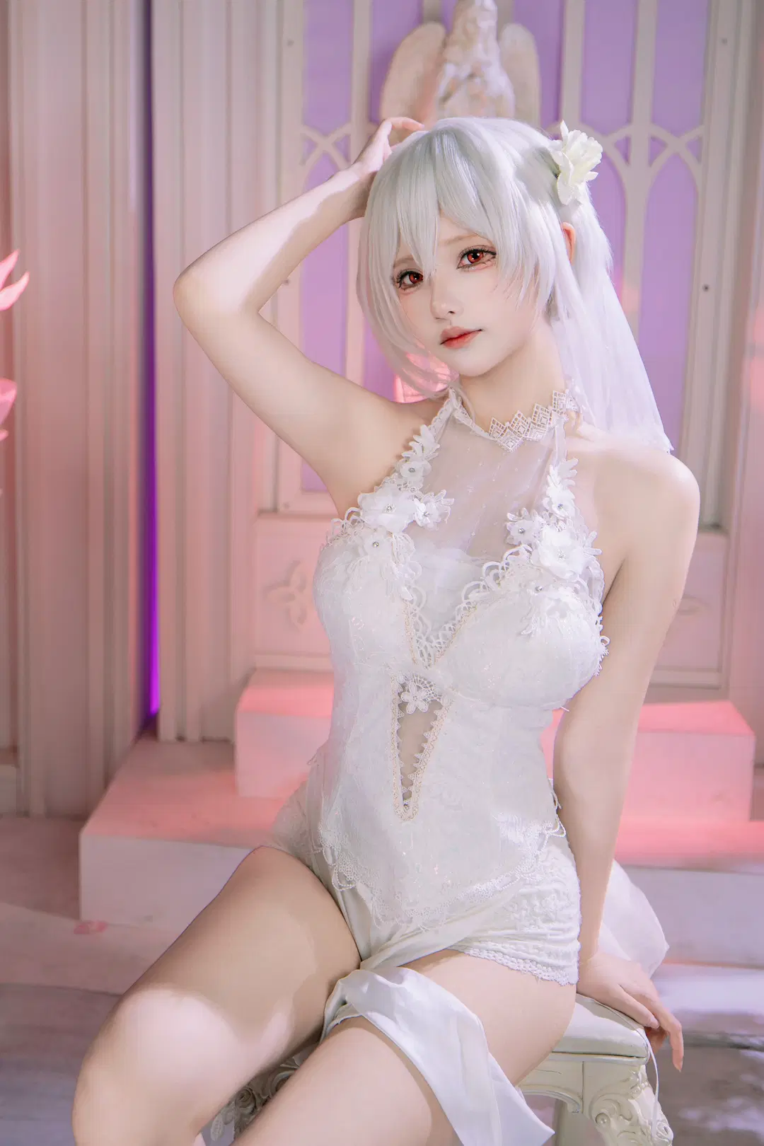 【天狼星cos】碧蓝航线纯白誓约花嫁，定格浪漫瞬间 - 音饭饭 - 第6张
