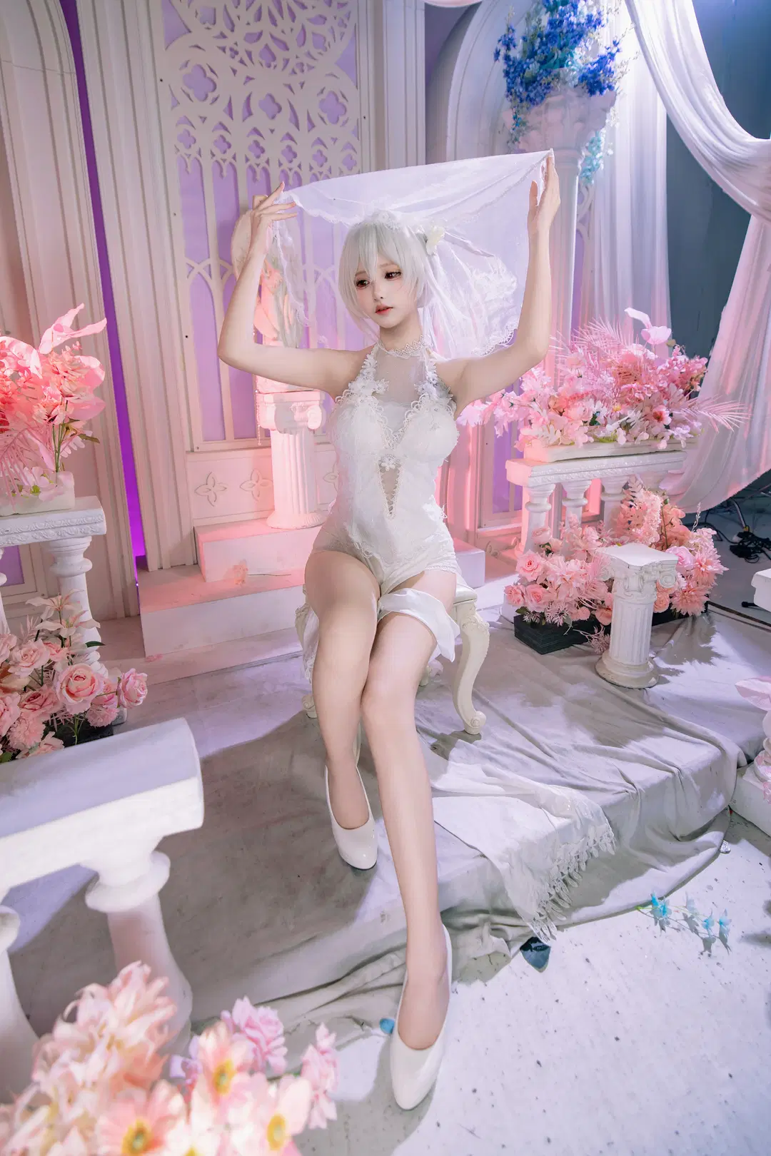 【天狼星cos】碧蓝航线纯白誓约花嫁，定格浪漫瞬间 - 音饭饭 - 第9张