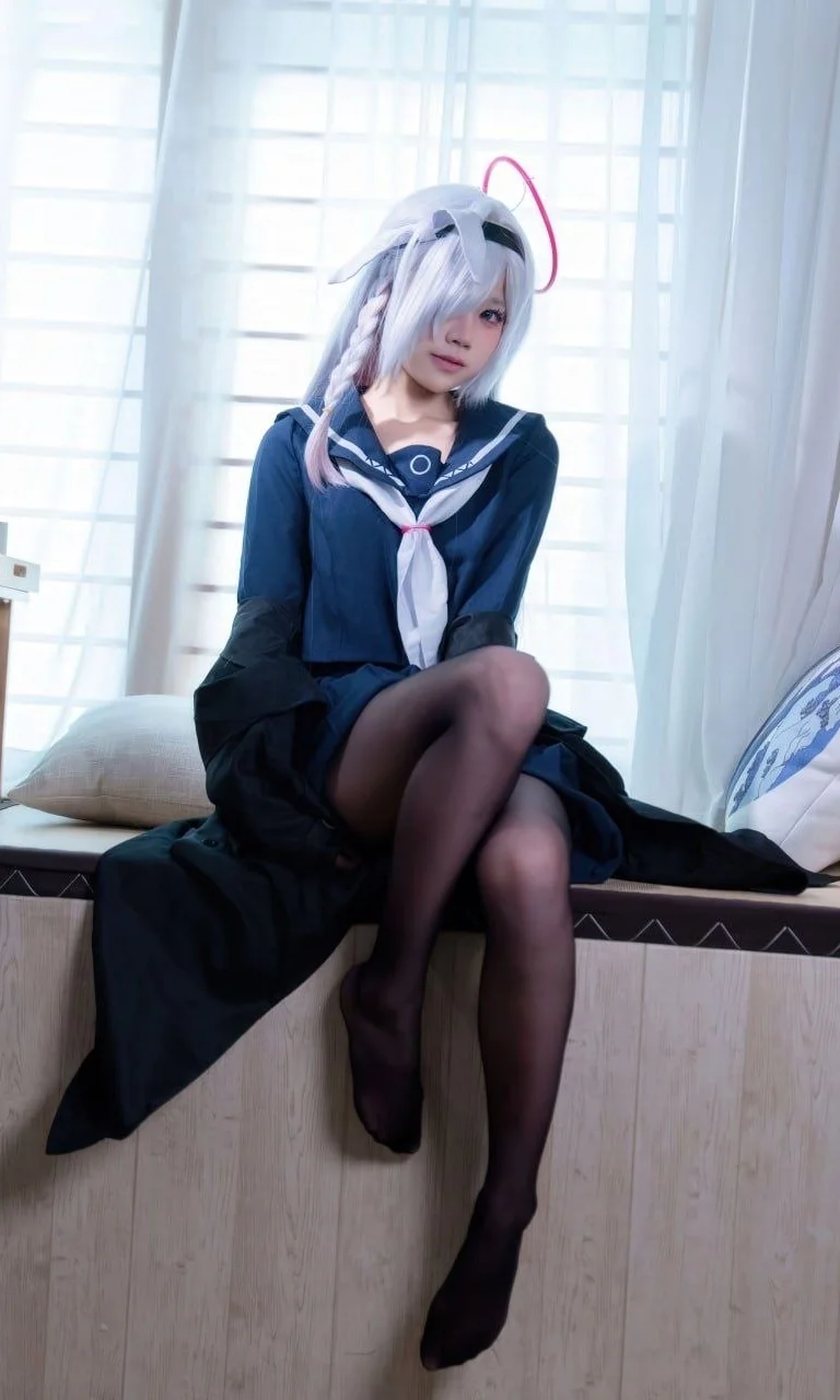 【少女コスプレ】ブルーアーカイブ 窓辺の静かな待ち時間 - Ludo - 2枚目