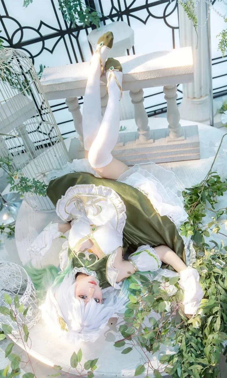 原神, ナヒーダ コスプレ, 同人コスプレ, ストッキング, メイドナヒーダ