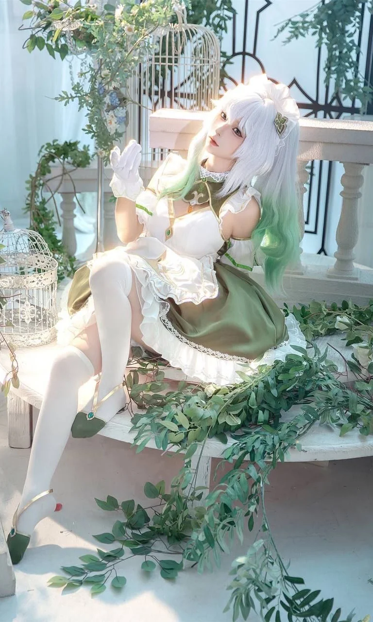 【ナヒーダ コスプレ】『原神』知恵を司る草神、メイド服を纏い午後の陽光に憩う - Ludo - 4枚目